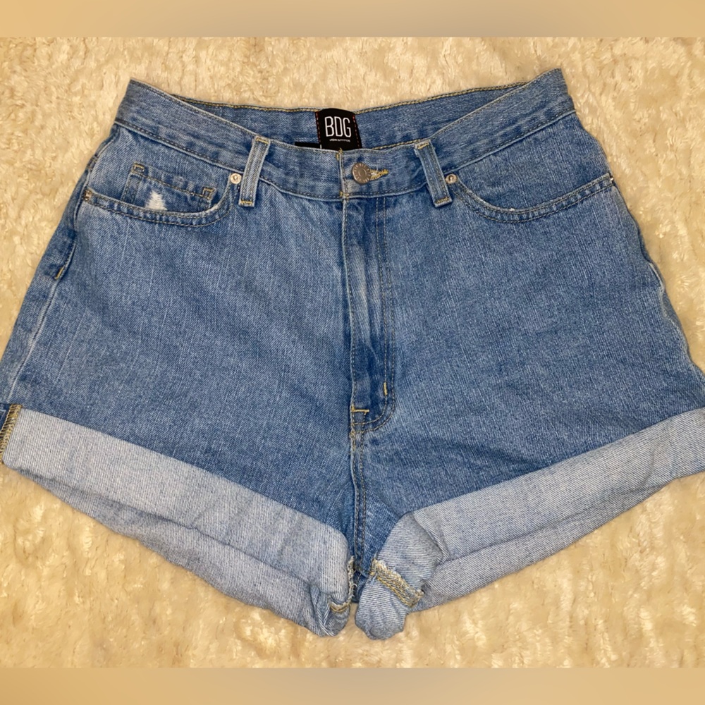 BDG Two-Tone Blue Denim Overalls